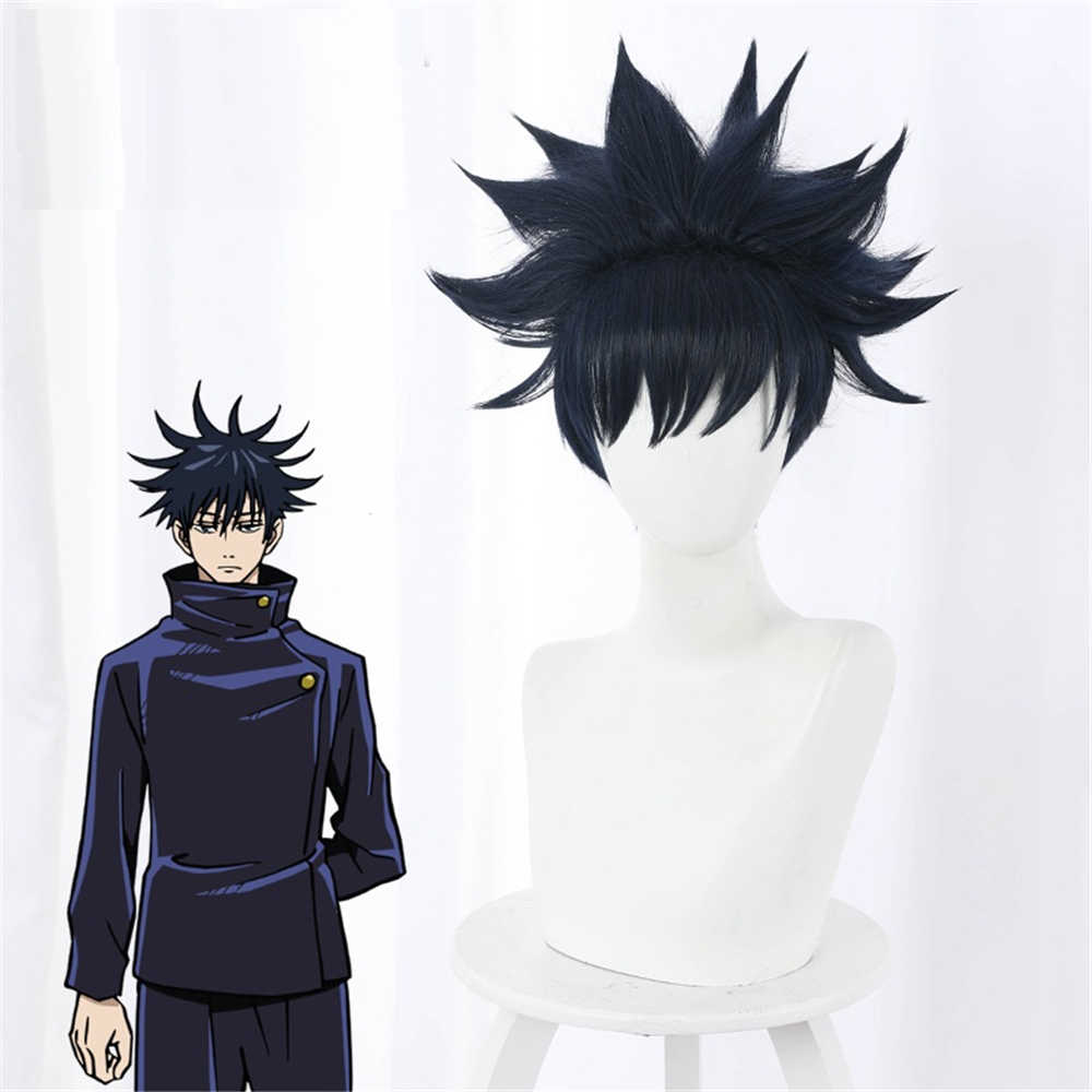 Anime Jujutsu Kaisen Cosplay Fushiguro Megumi Hair Rollenspiel Kostüm perücken mit kostenlosen Cap -Takerlama