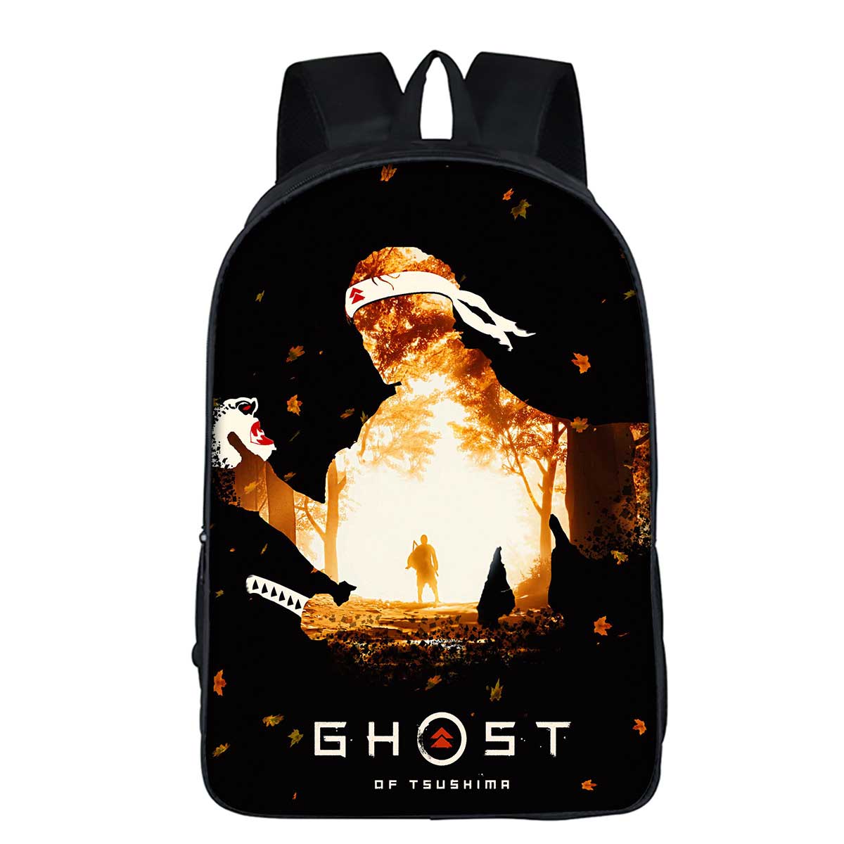 Schultasche Ghost of Tsushima Jin Sakai Reisen Laptop Rucksack Mode Lässig für Jungen Mädchen Männer Frauen-Takerlama